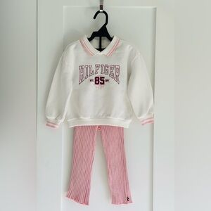 Tommy Hilfiger White and Pink Kids Matching Set